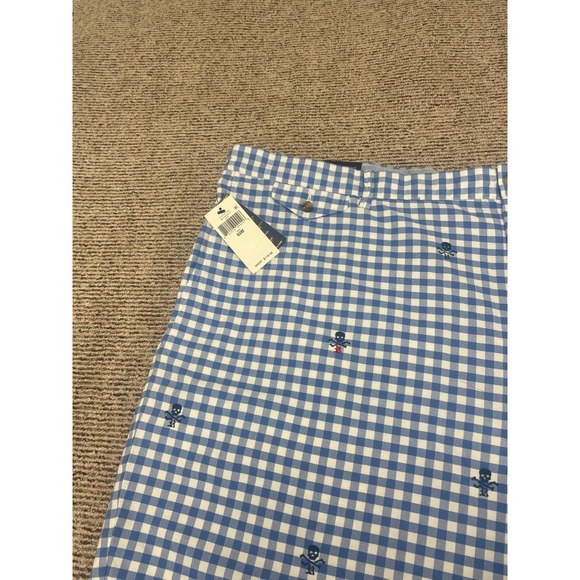 Polo Ralph Lauren Classic Fit‎ Gingham Plaid Skull Embroidered Size 52B NWT - Picture 14 of 14